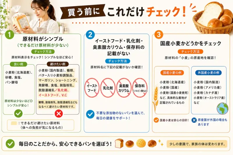 無添加食パンの選び方３つのポイント