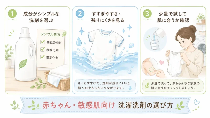 赤ちゃん・敏感肌向け洗濯洗剤の選び方
